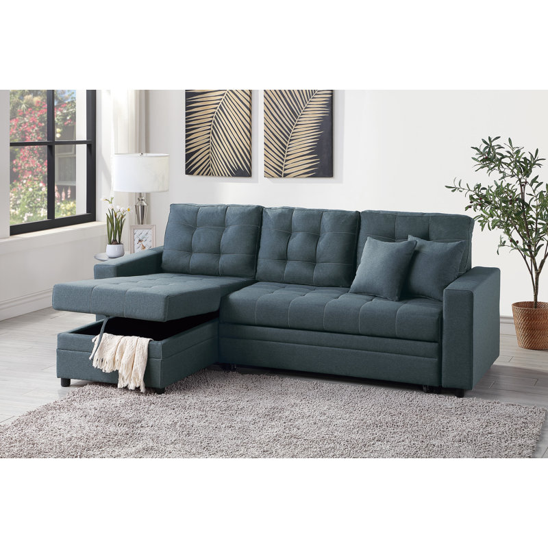 Poundex 88'' Square Arm Sofa Chaise | Wayfair Poundex 88'' Square Arm Sofa Chaise | Wayfair